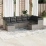 Gartenmöbel-Set 9-teilig mit Kissen aus hellem grauem Kunst-Rattan. von , Gartensets - Ref: Foro24-3250411, Preis: 590,01 €, ...