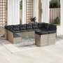 Set de sofás de jardín 12 pzas y cojines ratán sintético gris by , Garden sets - Ref: Foro24-3250271, Price: 851,19 €, Discou...