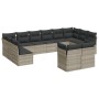 Set de sofás de jardín 12 pzas y cojines ratán sintético gris by , Garden sets - Ref: Foro24-3250271, Price: 851,19 €, Discou...