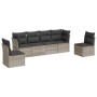 Set de sofás de jardín 6 pzas y cojines ratán sintético gris by , Garden sets - Ref: Foro24-3249211, Price: 400,79 €, Discoun...