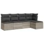 Set de sofás jardín y cojines 5 pzas ratán sintético gris claro by , Garden sets - Ref: Foro24-3249361, Price: 328,61 €, Disc...