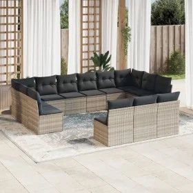 Set sofás de jardín con cojines 13 piezas ratán sintético gris by , Garden sets - Ref: Foro24-3250231, Price: 883,02 €, Disco...