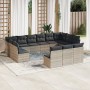Set sofás de jardín con cojines 13 piezas ratán sintético gris by , Garden sets - Ref: Foro24-3250231, Price: 881,53 €, Disco...