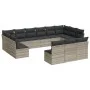 Set sofás de jardín con cojines 13 piezas ratán sintético gris by , Garden sets - Ref: Foro24-3250231, Price: 883,02 €, Disco...