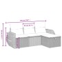 Set de sofás de jardín 4 pzas y cojines ratán sintético gris by , Garden sets - Ref: Foro24-3264068, Price: 283,66 €, Discoun...