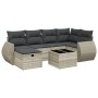 Gartensofagarnitur 7-teilig mit Kissen, hellgrauer PE-Rattan von , Gartensets - Ref: Foro24-3264118, Preis: 474,48 €, Rabatt: %