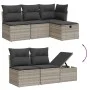 Set de sofás de jardín 7 pzas con cojines ratán PE gris claro by , Garden sets - Ref: Foro24-3264118, Price: 484,62 €, Discou...