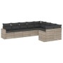 Set muebles jardín 9 pzas y cojines ratán sintético gris claro by , Modular outdoor sofas - Ref: Foro24-3251779, Price: 620,7...