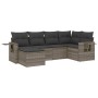 Set de sofás de jardín 6 pzas y cojines ratán sintético gris by , Garden sets - Ref: Foro24-3252799, Price: 413,42 €, Discoun...