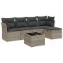Set de sofás de jardín 6 pzas y cojines ratán sintético gris by , Garden sets - Ref: Foro24-3263148, Price: 381,42 €, Discoun...