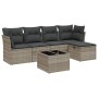 Set de sofás de jardín 6 pzas y cojines ratán sintético gris by , Garden sets - Ref: Foro24-3263148, Price: 366,27 €, Discoun...
