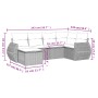 Set de sofás de jardín 6 pzas y cojines ratán sintético gris by , Modular outdoor sofas - Ref: Foro24-3221661, Price: 418,85 ...