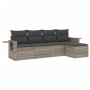 Set de sofás jardín y cojines 5 pzas ratán sintético gris claro by , Garden sets - Ref: Foro24-3220091, Price: 311,33 €, Disc...