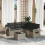 Set de sofás de jardín 6 pzas y cojines ratán sintético gris by , Garden sets - Ref: Foro24-3220161, Price: 415,24 €, Discoun...