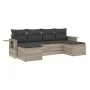 Set de sofás de jardín 6 pzas y cojines ratán sintético gris by , Garden sets - Ref: Foro24-3220521, Price: 374,33 €, Discoun...