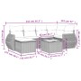 Set de sofás de jardín 7 pzas con cojines ratán PE gris claro by , Garden sets - Ref: Foro24-3254009, Price: 480,85 €, Discou...