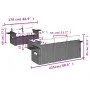 Gartensofagarnitur 6-teilig mit grauen Polstern aus synthetischem Rattan von , Gartensets - Ref: Foro24-3219901, Preis: 431,8...
