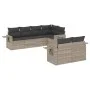 Set de sofás de jardín 7 pzas con cojines ratán PE gris claro by , Garden sets - Ref: Foro24-3220411, Price: 526,86 €, Discou...