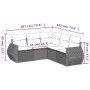 Set de sofás jardín y cojines 5 pzas ratán sintético gris claro by , Garden sets - Ref: Foro24-3221351, Price: 383,28 €, Disc...