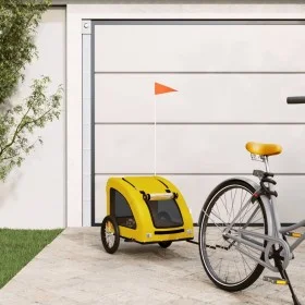 Remolque de bicicleta mascotas hierro tela Oxford amarillo by , pet strollers - Ref: Foro24-93959, Price: 97,42 €, Discount: %