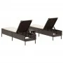 Liegewagenset mit Kissen, 3-teilig, braunes Kunststoffrattan. von , Liegen - Ref: Foro24-3284264, Preis: 309,99 €, Rabatt: %