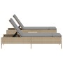 Juego de tumbonas con cojín 3 piezas ratán sintético beige by , Loungers - Ref: Foro24-3284266, Price: 316,61 €, Discount: %