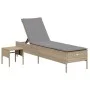 Juego de tumbonas con cojín 3 piezas ratán sintético beige de , Tumbonas - Ref: Foro24-3284266, Precio: 316,10 €, Descuento: %