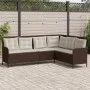 Sofá de jardín en forma de L con cojines ratán sintético marrón by , Outdoor sofas - Ref: Foro24-369001, Price: 356,26 €, Dis...