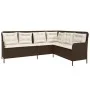 Sofá de jardín en forma de L con cojines ratán sintético marrón by , Outdoor sofas - Ref: Foro24-369001, Price: 356,26 €, Dis...