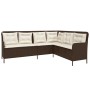 Sofá de jardín en forma de L con cojines ratán sintético marrón by , Outdoor sofas - Ref: Foro24-369001, Price: 324,22 €, Dis...