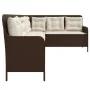 Sofá de jardín en forma de L con cojines ratán sintético marrón by , Outdoor sofas - Ref: Foro24-369001, Price: 356,26 €, Dis...
