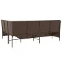 Sofá de jardín en forma de L con cojines ratán sintético marrón by , Outdoor sofas - Ref: Foro24-369001, Price: 356,26 €, Dis...