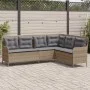 Sofá de jardín en forma de L con cojines ratán sintético beige by , Outdoor sofas - Ref: Foro24-369003, Price: 356,26 €, Disc...