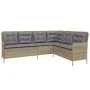 Sofá de jardín en forma de L con cojines ratán sintético beige by , Outdoor sofas - Ref: Foro24-369003, Price: 356,26 €, Disc...