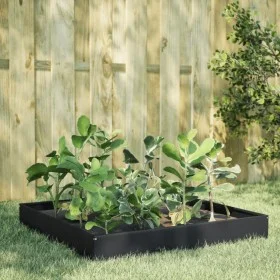 Schwarzes Stahlbeet 100x100x26 cm von , Töpfe und Pflanzgefäße - Ref: Foro24-851017, Preis: 43,15 €, Rabatt: %