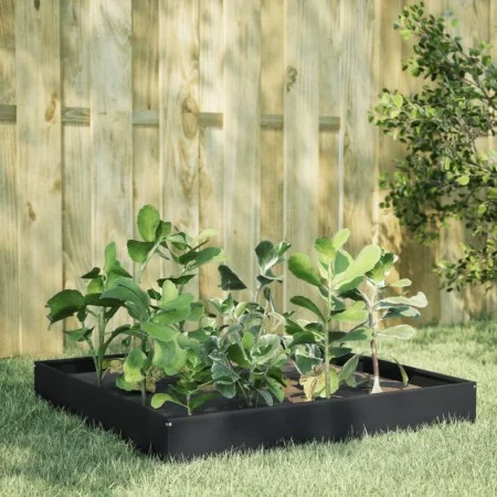 Arriate de acero negro 100x100x26 cm de , Maceteros y jardineras - Ref: Foro24-851017, Precio: 43,15 €, Descuento: %