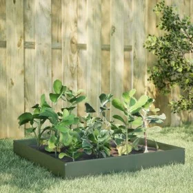 Stahlbeet in Olivgrün 100x100x26 cm von , Töpfe und Pflanzgefäße - Ref: Foro24-851020, Preis: 40,67 €, Rabatt: %