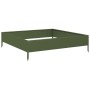 Arriate de acero verde oliva 100x100x26 cm de , Maceteros y jardineras - Ref: Foro24-851020, Precio: 41,36 €, Descuento: %