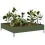 Stahlbeet in Olivgrün 100x100x26 cm von , Töpfe und Pflanzgefäße - Ref: Foro24-851020, Preis: 40,67 €, Rabatt: %