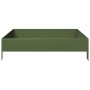 Arriate de acero verde oliva 100x100x26 cm de , Maceteros y jardineras - Ref: Foro24-851020, Precio: 41,36 €, Descuento: %