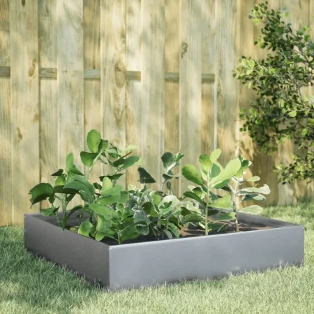 Jardinera de acero galvanizado 100x100x33,5 cm by , Pots and planters - Ref: Foro24-851029, Price: 44,75 €, Discount: %