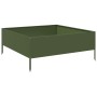 Stahlbeet in Olivgrün 100x100x25 cm von , Töpfe und Pflanzgefäße - Ref: Foro24-851034, Preis: 54,91 €, Rabatt: %