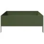 Arriate de acero verde oliva 100x100x25 cm de , Maceteros y jardineras - Ref: Foro24-851034, Precio: 54,04 €, Descuento: %
