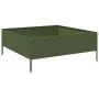 Arriate de acero verde oliva 100x100x25 cm de , Maceteros y jardineras - Ref: Foro24-851034, Precio: 54,04 €, Descuento: %