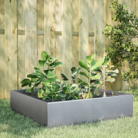 Pflanzgefäß aus verzinktem Stahl 100x100x25 cm von , Töpfe und Pflanzgefäße - Ref: Foro24-851036, Preis: 46,57 €, Rabatt: %