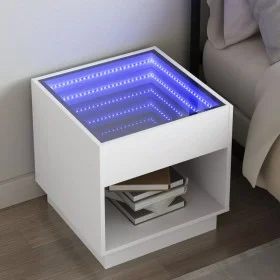Nachttisch mit weißem LED-Infinity 50x50x50 cm von , Nachttische - Ref: Foro24-3284084, Preis: 84,77 €, Rabatt: %