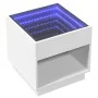 Nachttisch mit weißem LED-Infinity 50x50x50 cm von , Nachttische - Ref: Foro24-3284084, Preis: 84,54 €, Rabatt: %