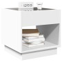 Mesita de noche con Infinity LED blanca 50x50x50 cm by , Nightstands - Ref: Foro24-3284084, Price: 85,73 €, Discount: %