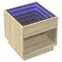 Mesita de noche con Infinity LED roble Sonoma 50x50x50 cm by , Nightstands - Ref: Foro24-3284086, Price: 81,84 €, Discount: %