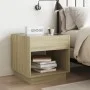 Mesita de noche con Infinity LED roble Sonoma 50x50x50 cm by , Nightstands - Ref: Foro24-3284086, Price: 81,84 €, Discount: %